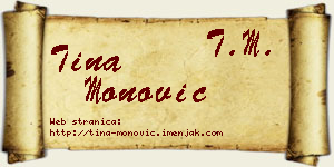 Tina Monović vizit kartica